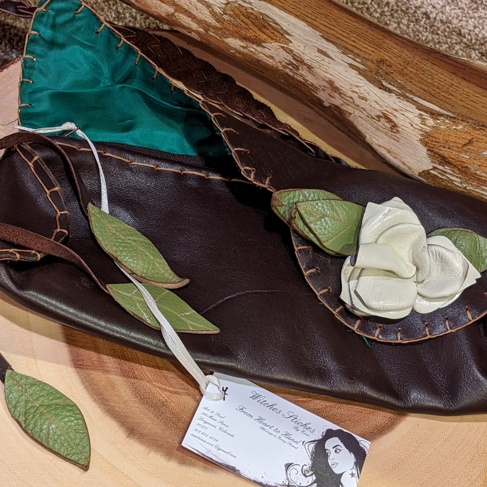 Handmade Leather Floral Handbag